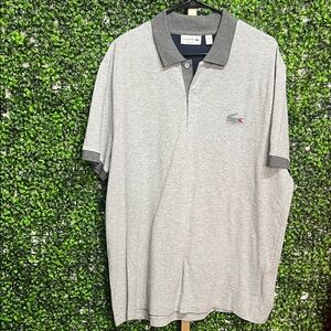 Lacoste RT:$98 Men's Polo Short Sleeve Shirt in Light Gray size XXL 2XL